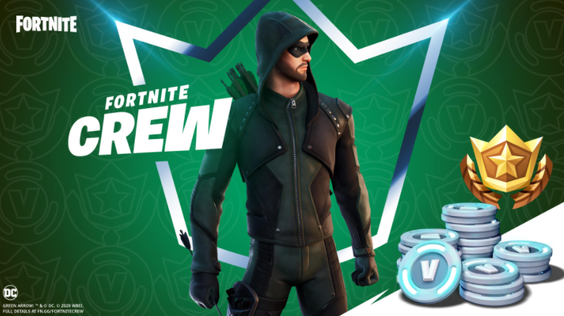 Fortnite Crew Green Arrow Revealed for January Crew Pack 2021